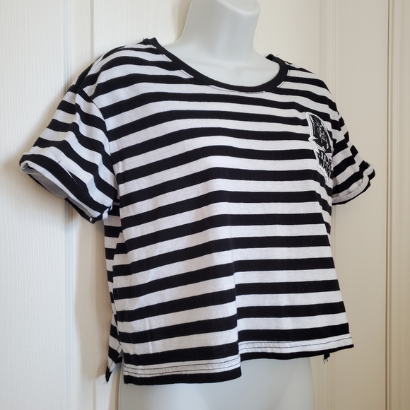 🎉3/$39 STAR WARS Cropped Striped Tee - Picture 10 of 10